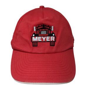 Meyer Quality Service Strapback Hat Red One Size Adjustable Patriotic Midwest